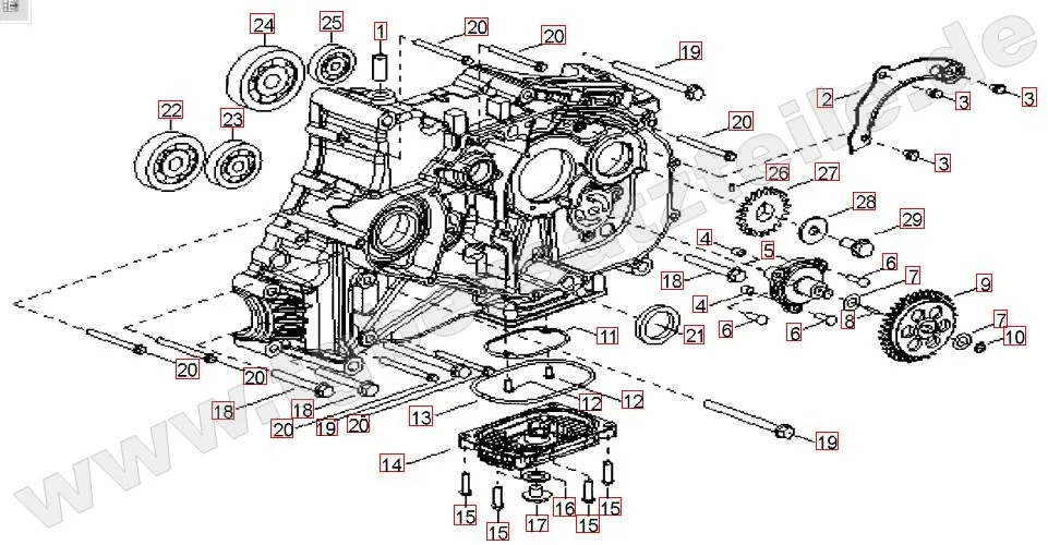 Motorgehäuse rechts Motorgehäuse rechts