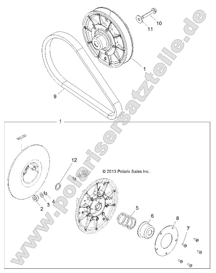 Drive Train, Secondary Clutch
