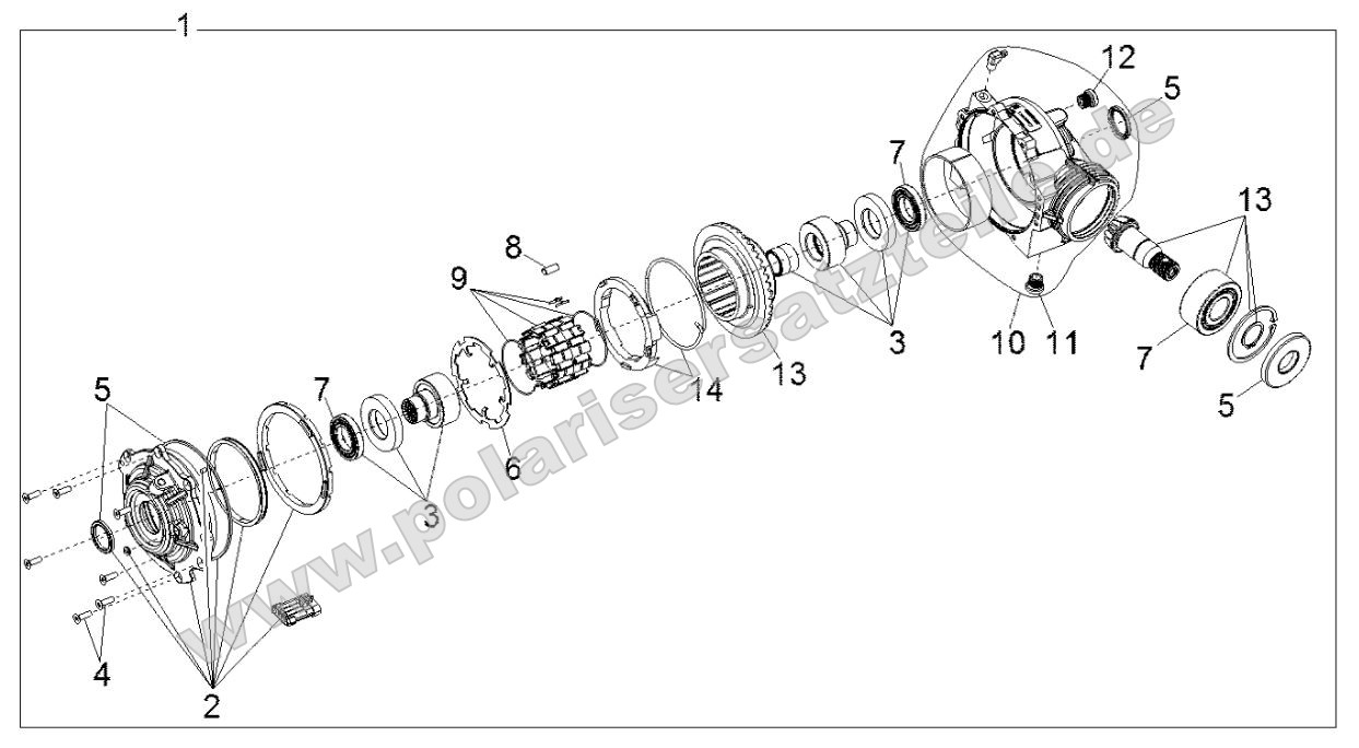 Drive Train, Front Gearcase Internals Drive Train, Front Gearcase Internals