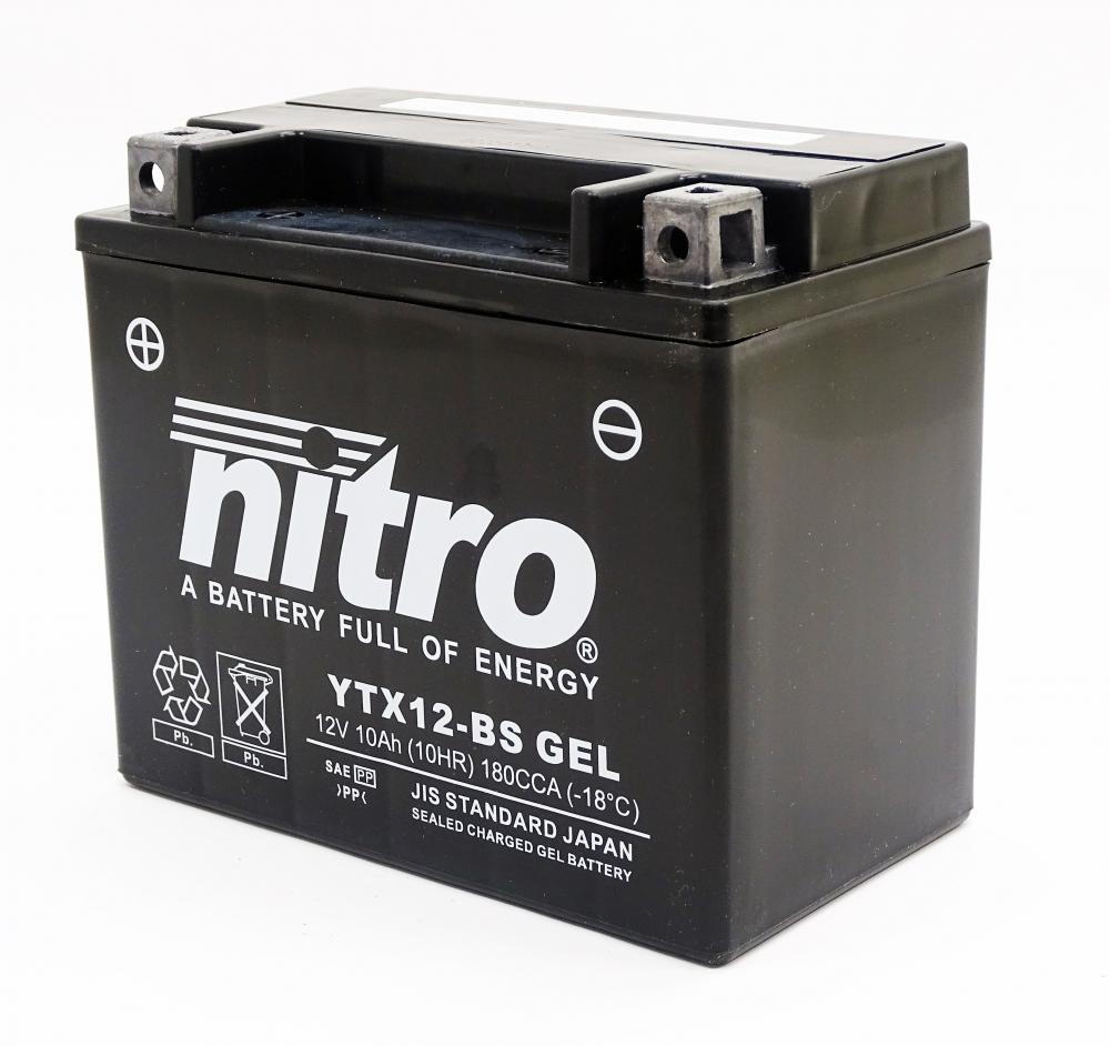 Nitro_NTX12_SLA___YTX12_BS_AGM_Gel_Batterie_12V_10AH_2 Nitro NTX12 SLA / YTX12-BS AGM Gel Batterie 12V 10AH - Einbaufertig (FTX12-BS)