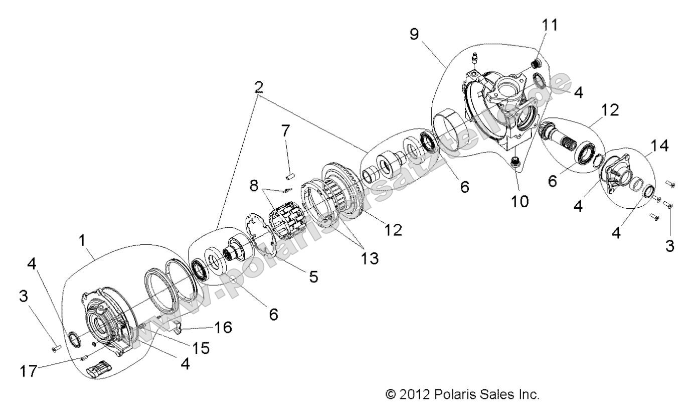 Drive Train, Front Gearcase Internals Drive Train, Front Gearcase Internals