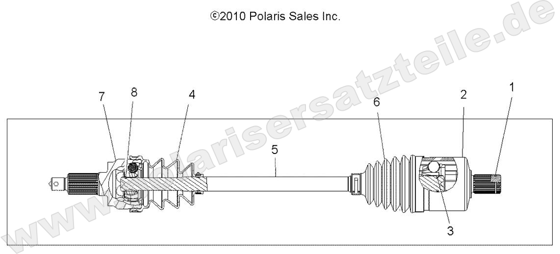 DRIVE TRAIN, DRIVE SHAFT, FRONT DRIVE TRAIN, DRIVE SHAFT, FRONT
