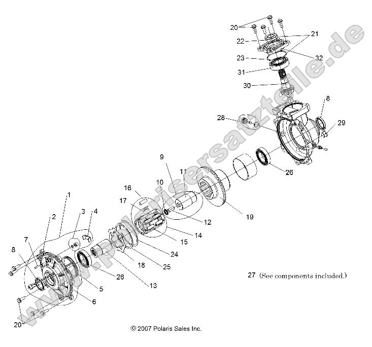 Drive Train, Front Gearcase internals