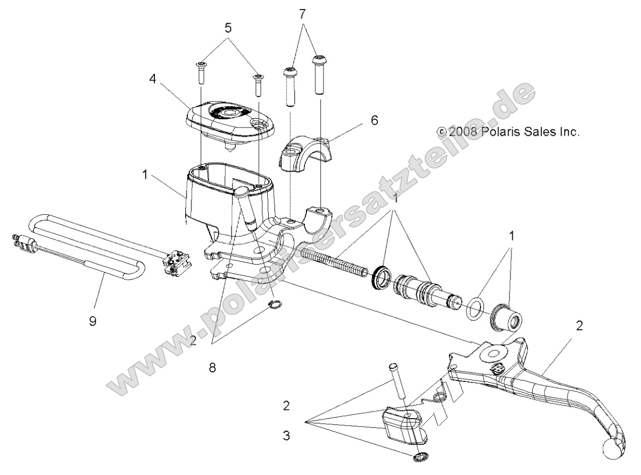 Brakes, Front Brake Lever and Master Cylinder Brakes, Front Brake Lever and Master Cylinder