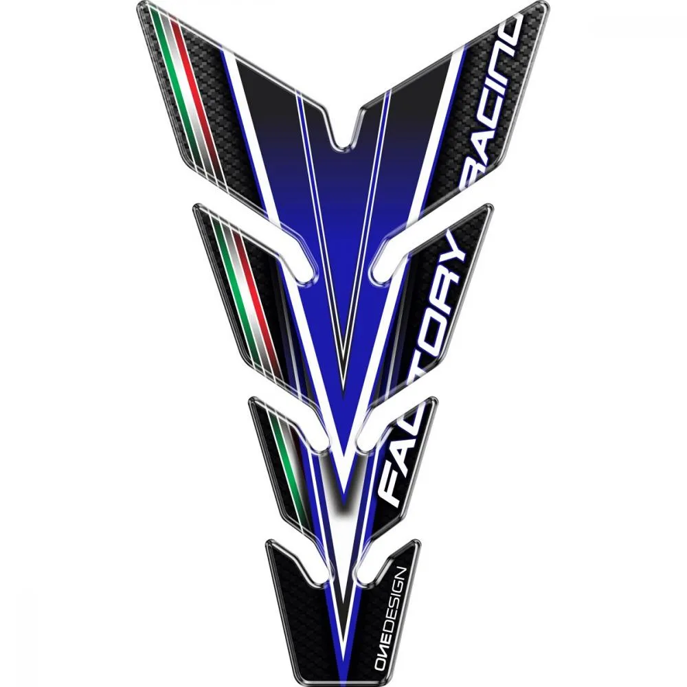 OneDesign Tankpad Factory Racing "schwarz-blau" Design - Universal