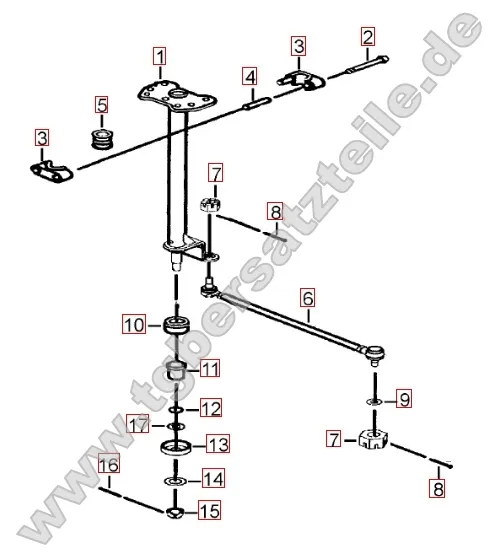 Lenksäule - Spurstange