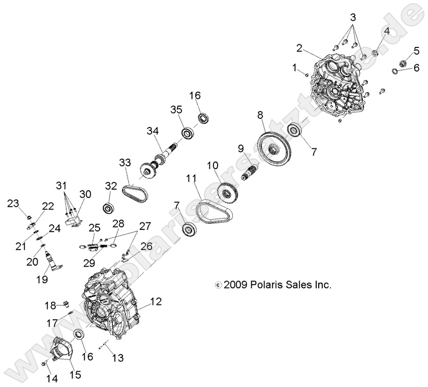 DRIVE TRAIN, MAIN GEARCASE DRIVE TRAIN, MAIN GEARCASE