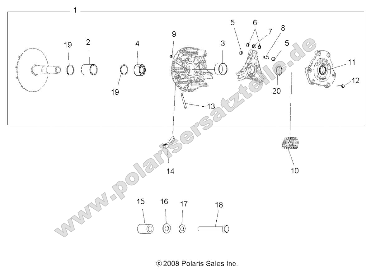 Drive Train, Primary Clutch (A17SVE95NM) Drive Train, Primary Clutch (A17SVE95NM)