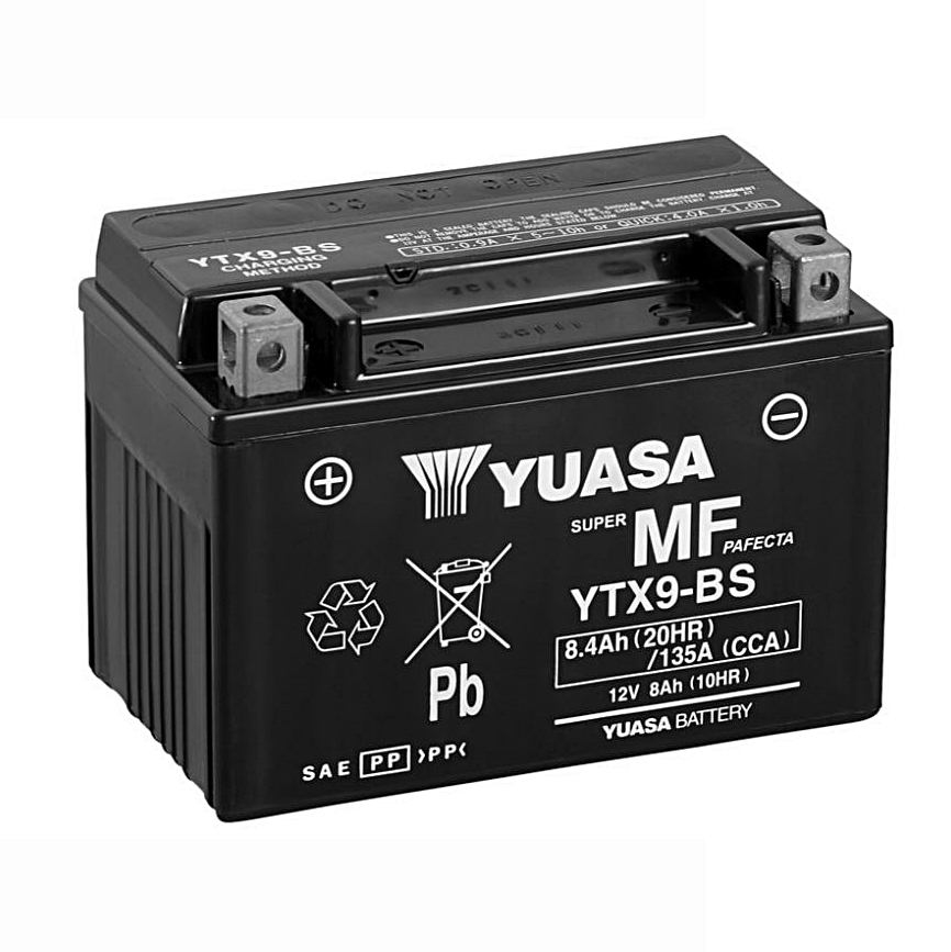 yuasa_ytx9_bs Yuasa YTX9-BS Batterie AGM 12V 8AH (GTX9-BS, ETX9-BS, FTX9-BS, CTX9-BS, 50812LF)