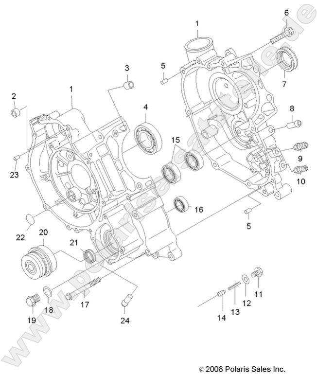ENGINE, CRANKCASE ENGINE, CRANKCASE