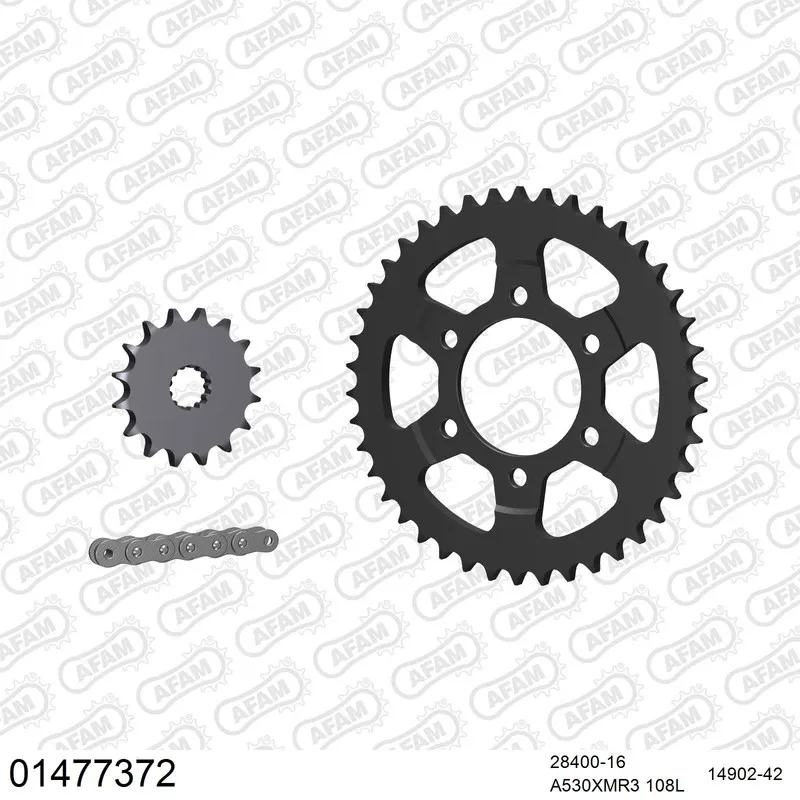 AFAM Kettensatz Stahl 530 XMR3 16x42 - Suzuki GSX-R 750 R SP 1992-95 - 01477372