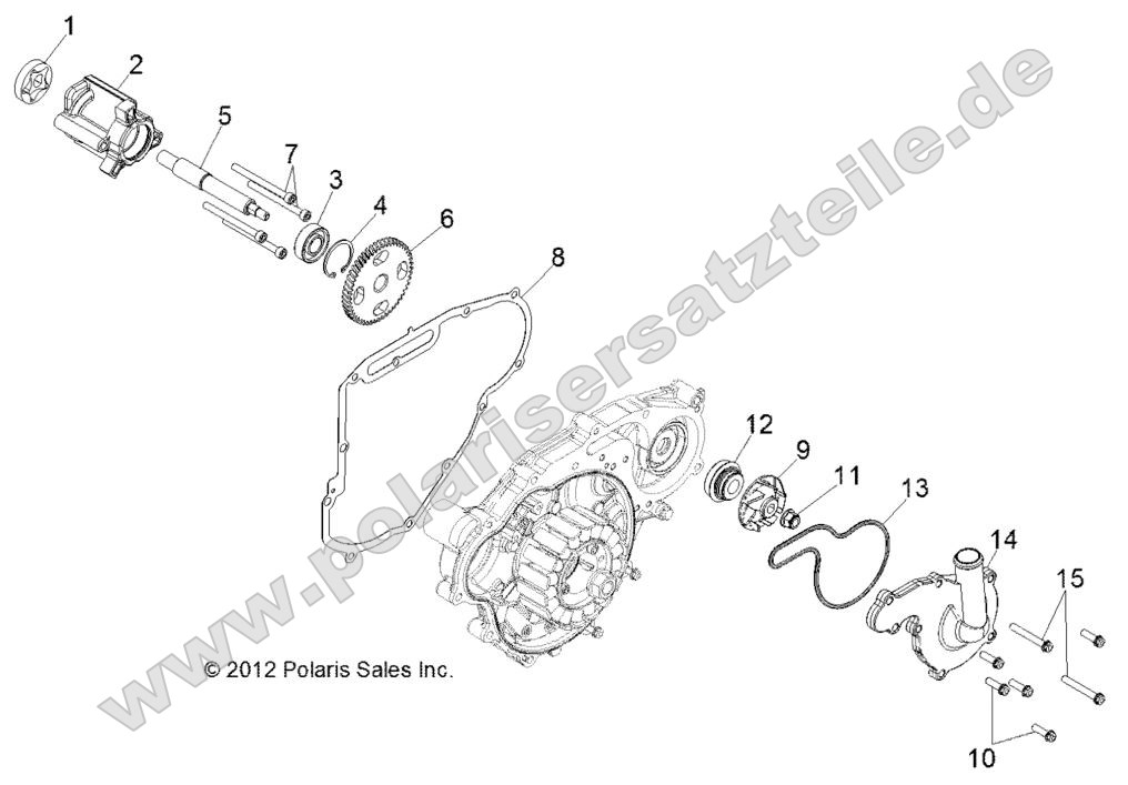 Engine, Oil Pump and Water Pump
