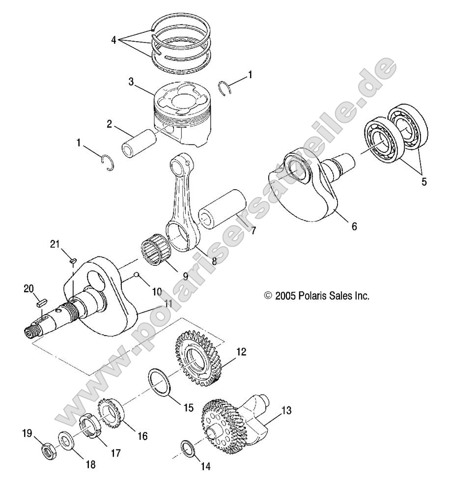 Engine, Crankshaft and Piston