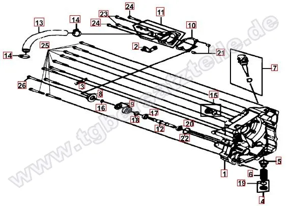 Gehäusedeckel rechts Gehäusedeckel rechts