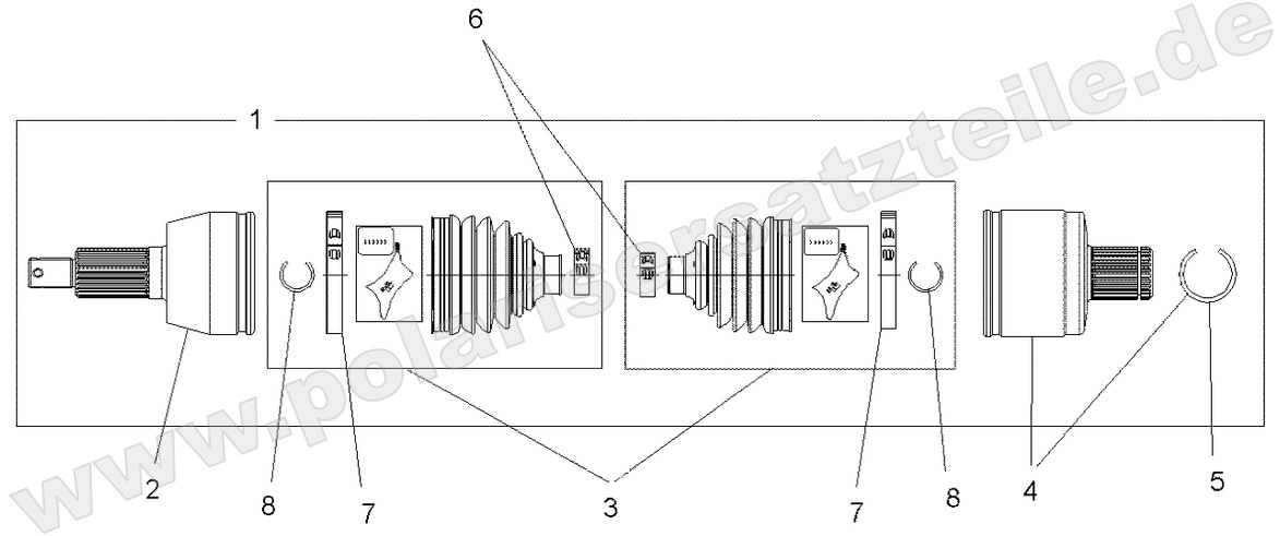 DRIVE TRAIN, DRIVE SHAFT, REAR DRIVE TRAIN, DRIVE SHAFT, REAR