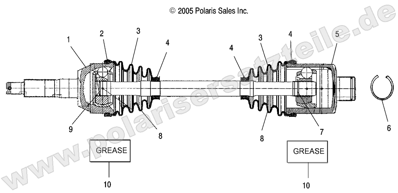 DRIVE SHAFT, REAR DRIVE SHAFT, REAR