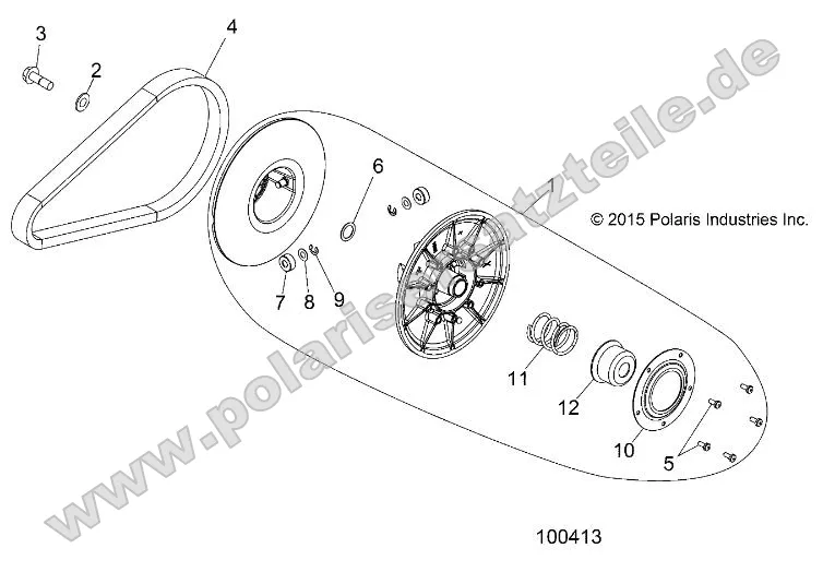 Drive Train, Secondary Clutch Drive Train, Secondary Clutch