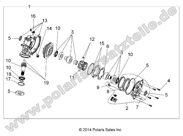 Drive Train, Front Gearcase Drive Train, Front Gearcase