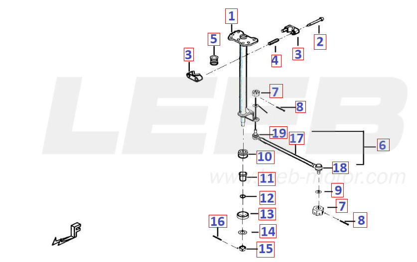 Lenksäule-Spurstange (ohne EPS)