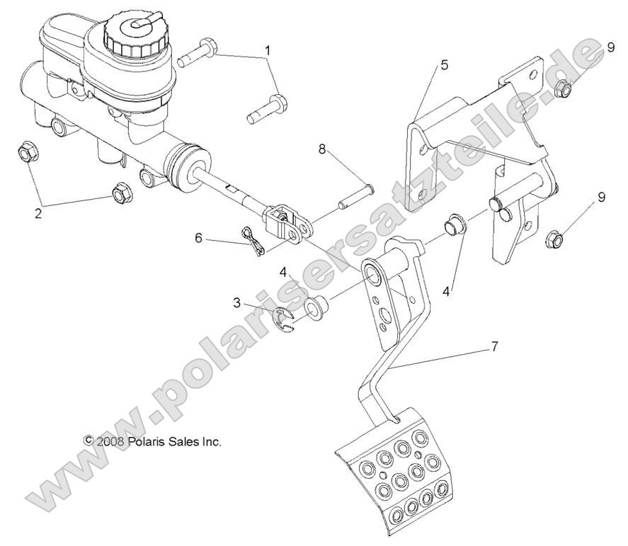 Brakes, Pedal and Master Cylinder Mounting