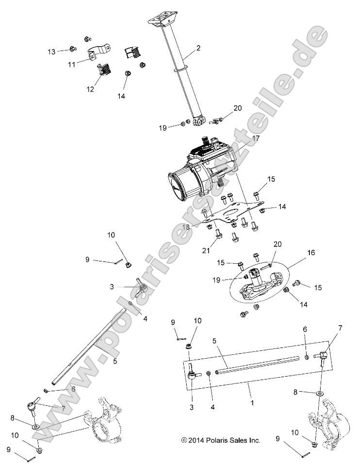 Steering, Steering Post Asm. Steering, Steering Post Asm.