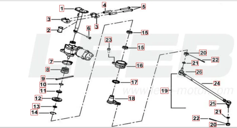 Lenksäule-Spurstange Lenksäule-Spurstange