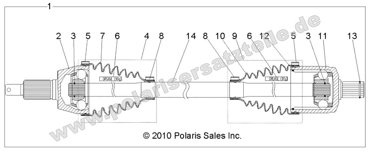 Drive Train, Front Drive Shaft Drive Train, Front Drive Shaft