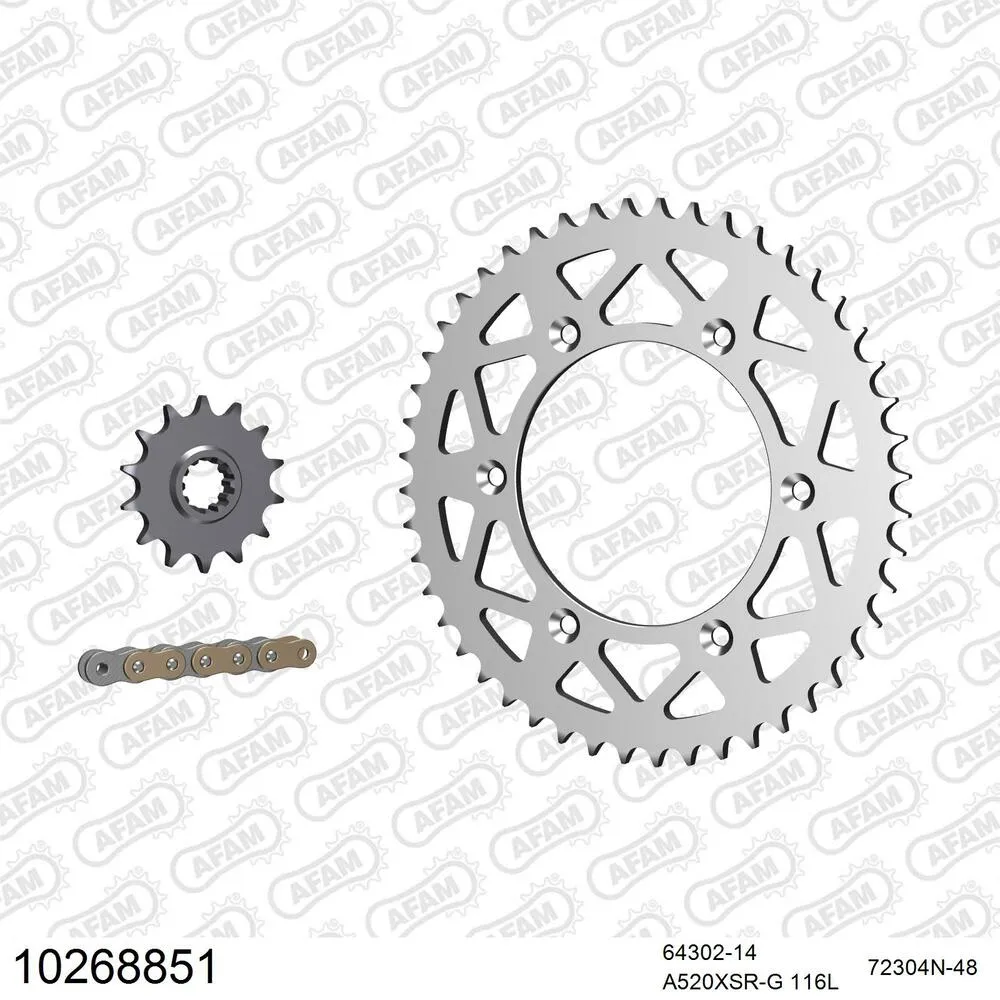 10268851 AFAM Kettensatz Aluminium 520 XSR-G 14x48 - Husaberg FC 550 2004-07 - 10268851