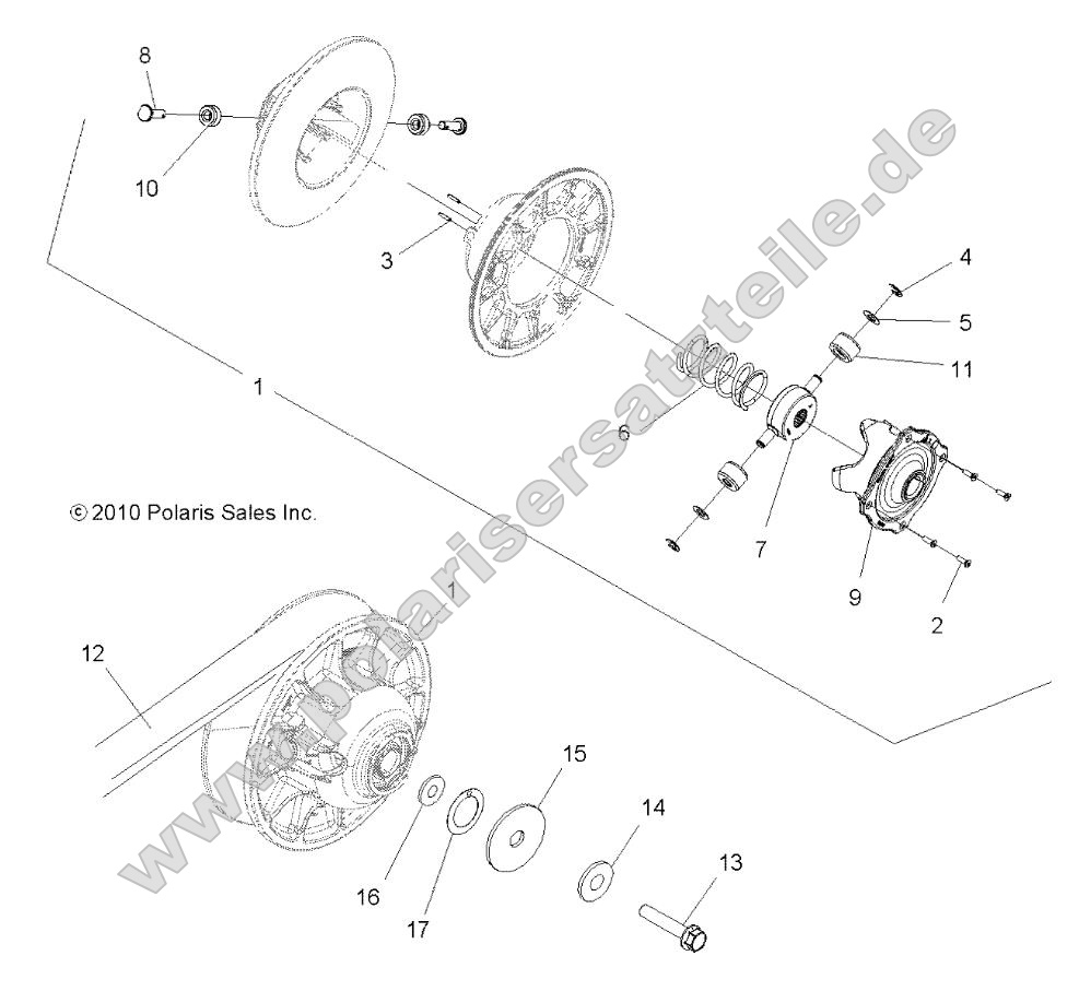 Drive Train, Secondary Clutch Drive Train, Secondary Clutch