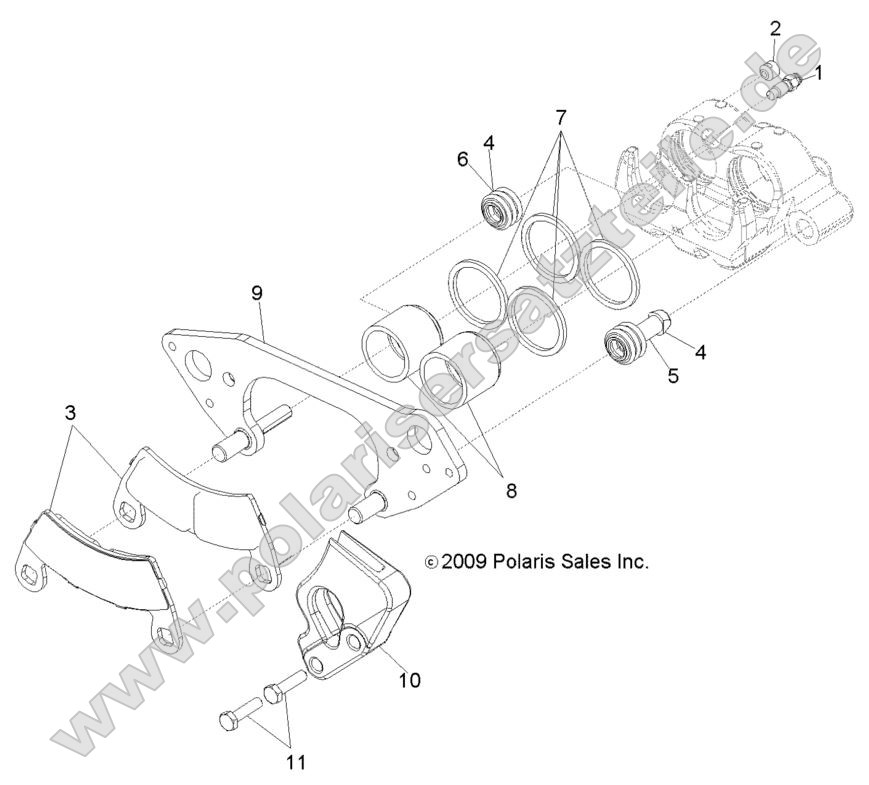 Brakes, Front Caliper (built 11/4/13 and before)