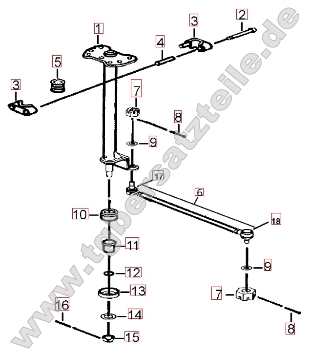 Lenksäule - Spurstange