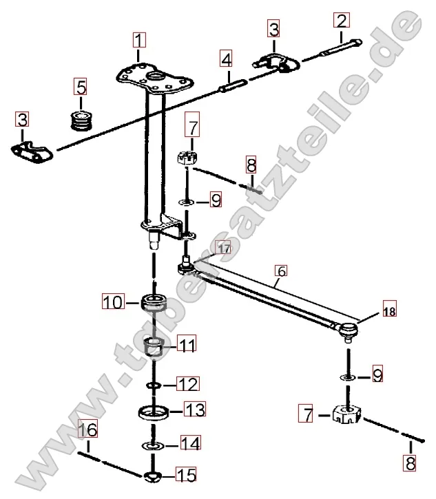 Lenksäule - Spurstange