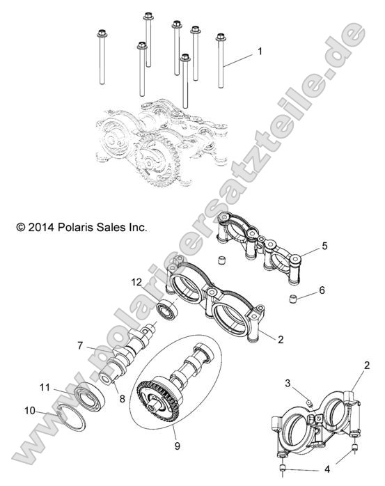 Engine, Cams and Bearing Housing