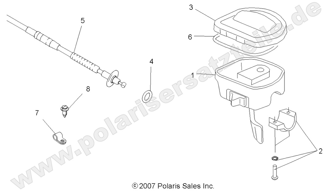 STEERING, CONTROLS and THROTTLE ASM. and CABLE