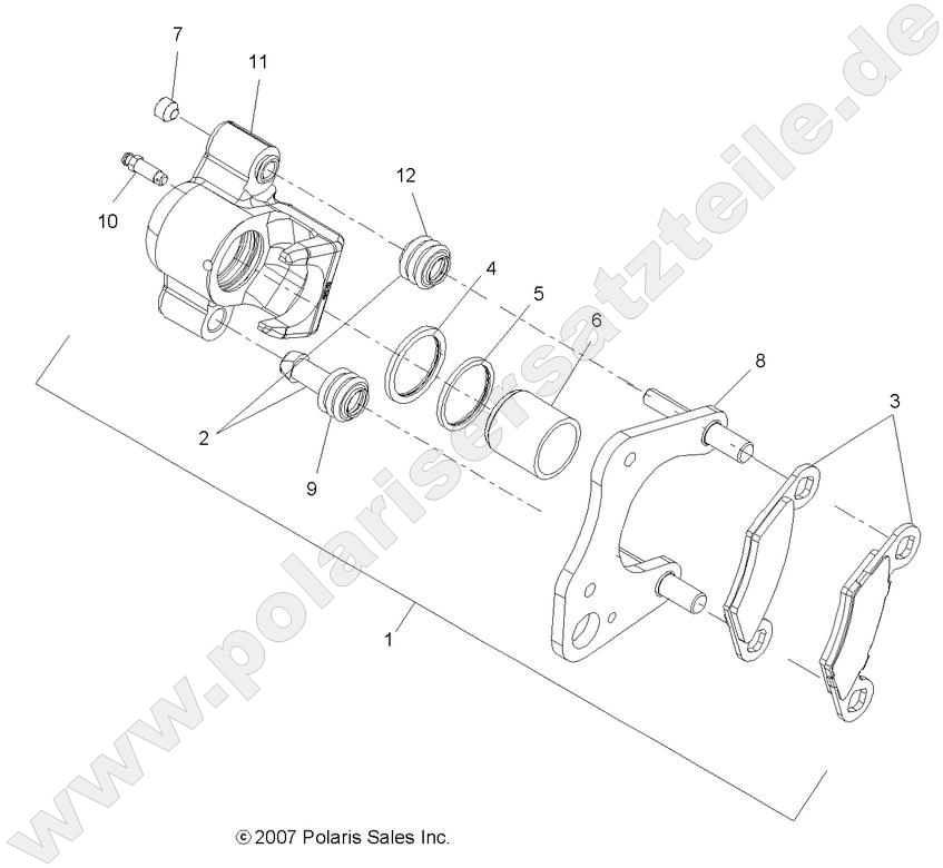 BRAKES, BRAKE CALIPER, FRONT BRAKES, BRAKE CALIPER, FRONT