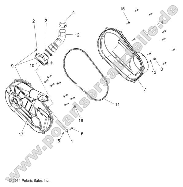 Drive Train, Clutch Cover and Ducting Drive Train, Clutch Cover and Ducting