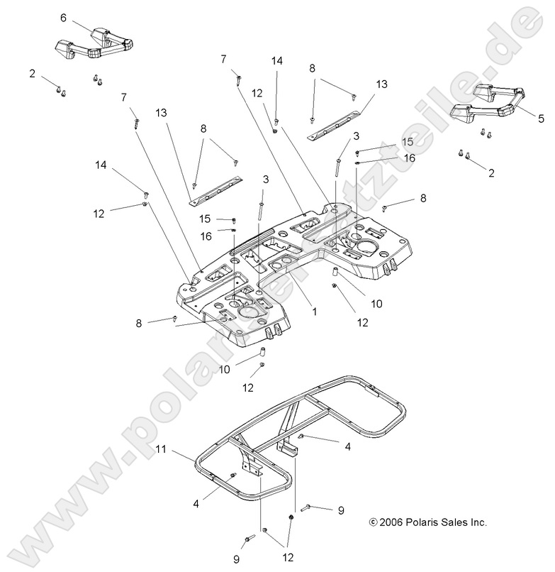 BODY, REAR RACK ASM. BODY, REAR RACK ASM.