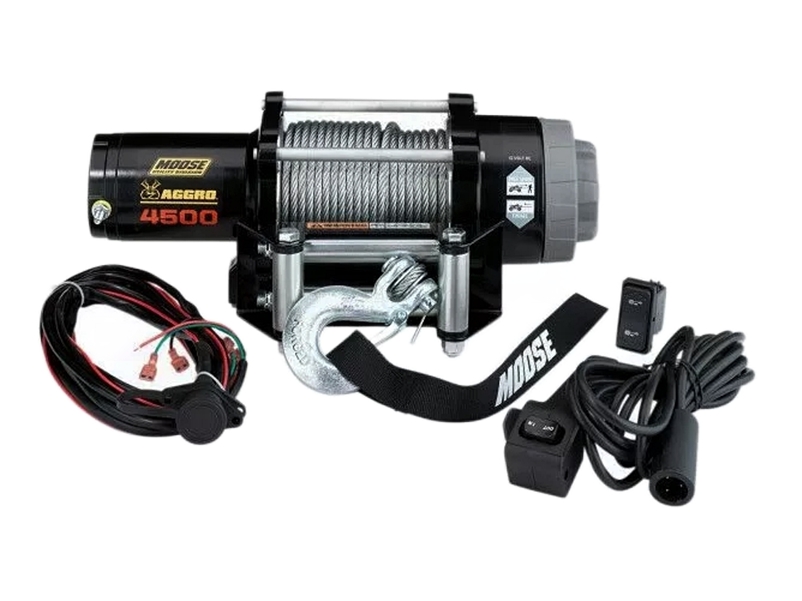 Moose Utility UTV Seilwinde AGGRO 4500 / 12V / 2041 kg - Stahlseil