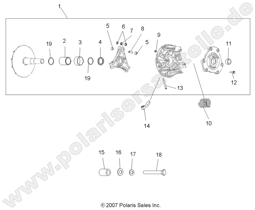 DRIVE TRAIN, PRIMARY CLUTCH DRIVE TRAIN, PRIMARY CLUTCH