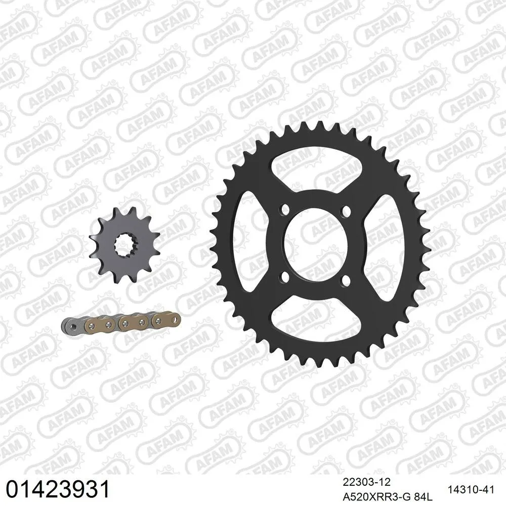 AFAM Kettensatz Stahl 520 XRR3-G 12x41 - Suzuki LT 230 S 1985-88 - 01423931