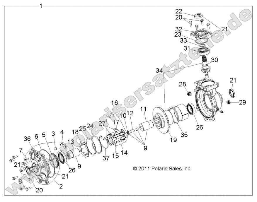 Drive Train, Front Gearcase Internals
