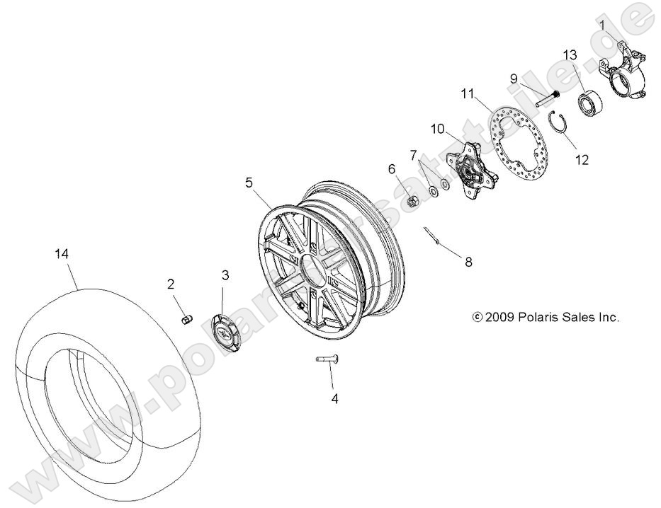 WHEELS, FRONT and HUB