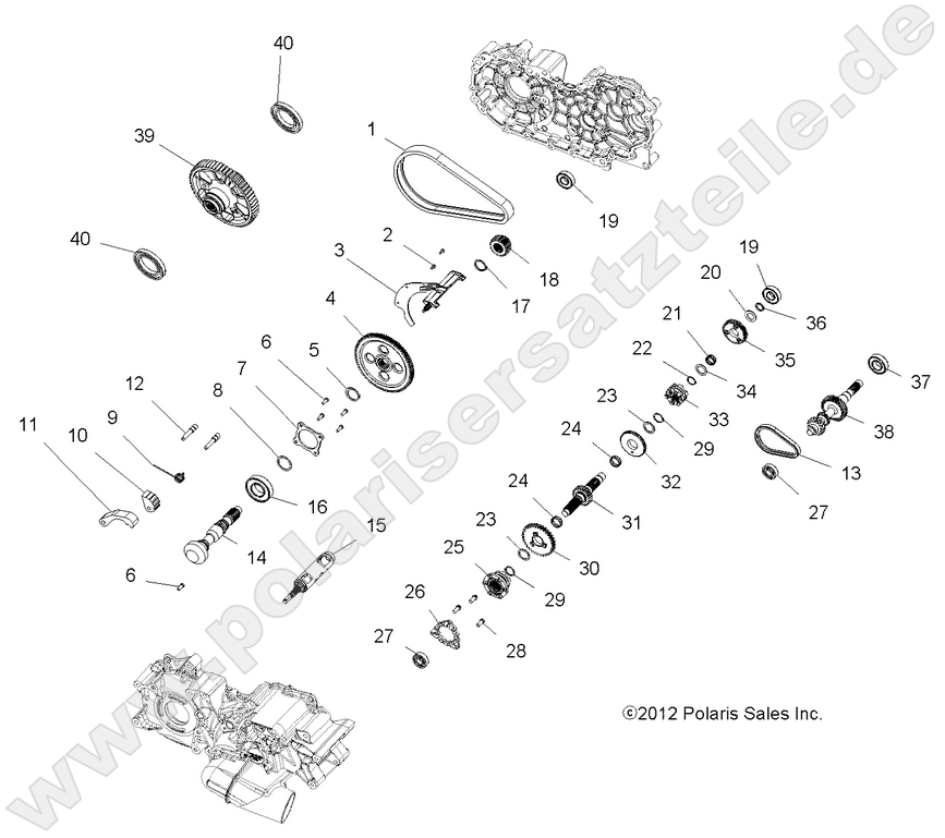 DRIVE TRAIN, MAIN GEARCASE INTERNAL DRIVE TRAIN, MAIN GEARCASE INTERNAL