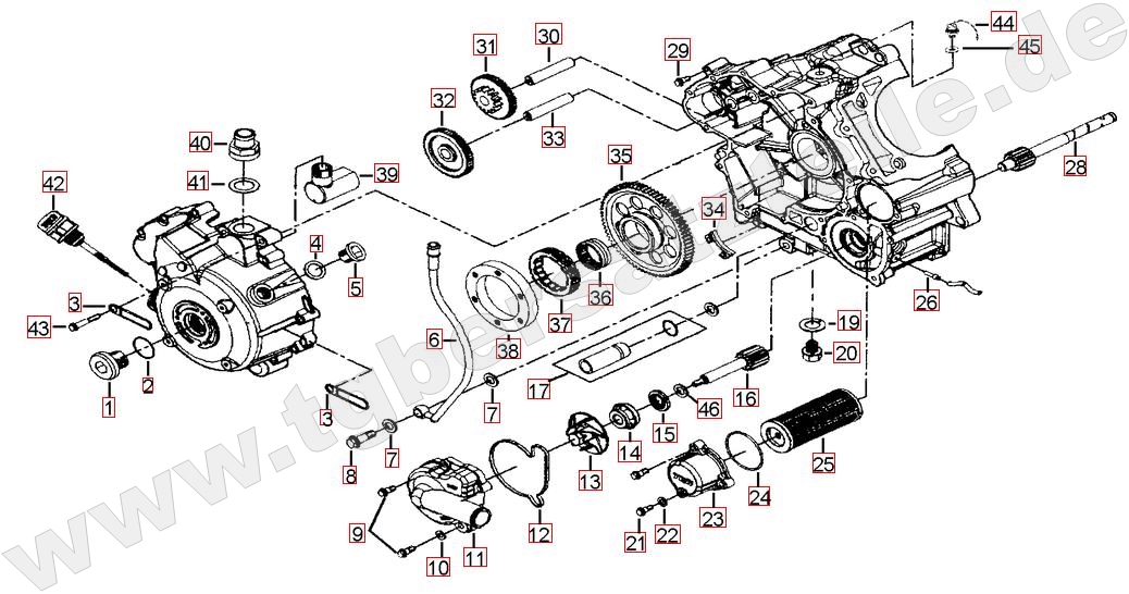 Motorgehäuse rechts