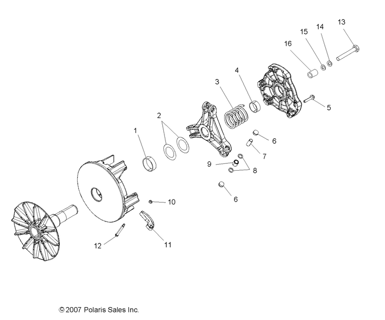 Drive Train, Primary Clutch Drive Train, Primary Clutch