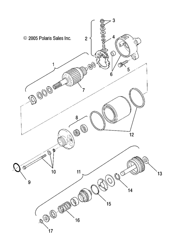 Engine, Starting Motor Engine, Starting Motor