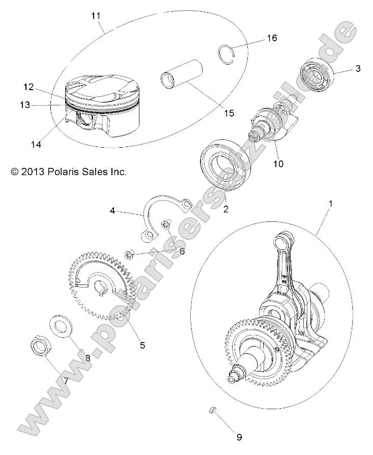 Engine, Crankshaft, Piston and Balance Shaft