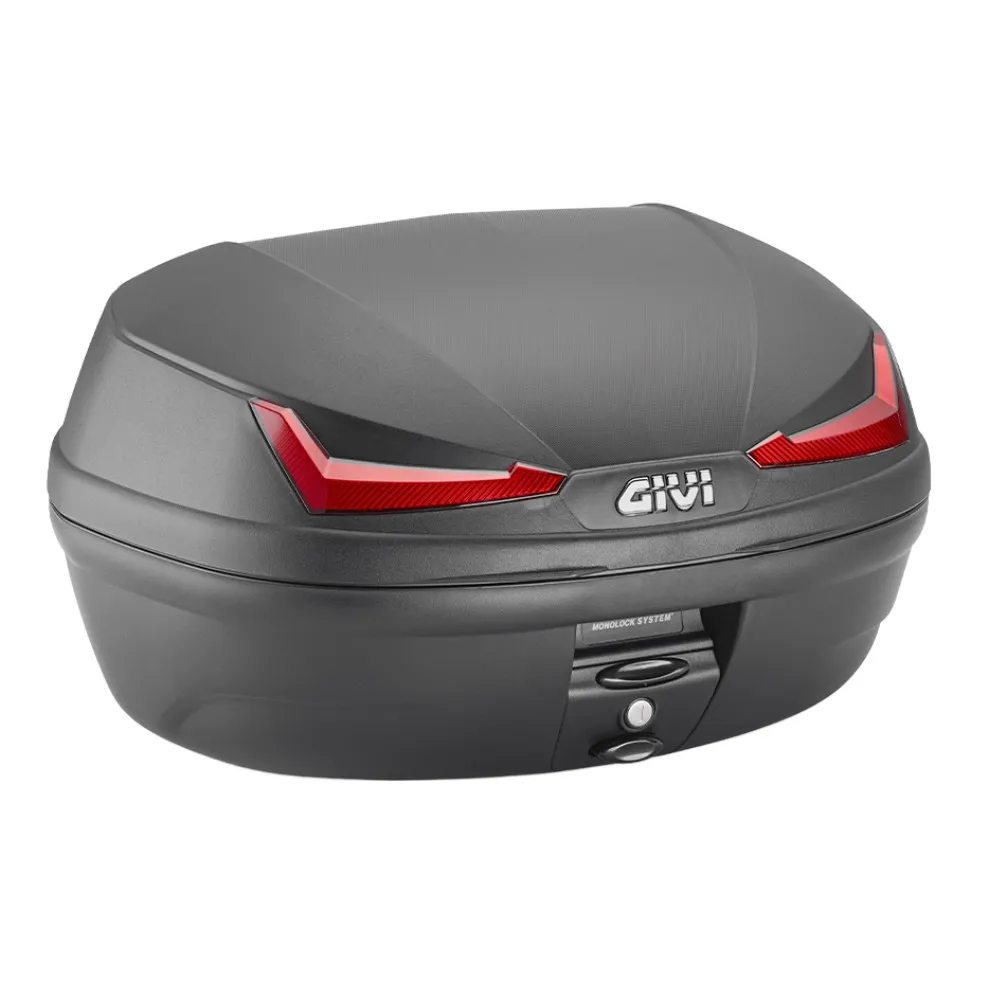 Givi Monolock Topcase E455 N Simpley 4 - 45 Liter - schwarz inkl. Montagekit