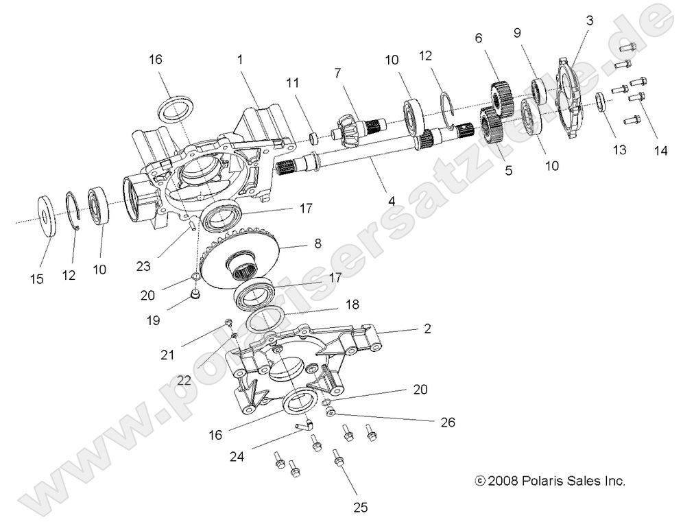 DRIVE TRAIN, MID GEARCASE INTERNALS