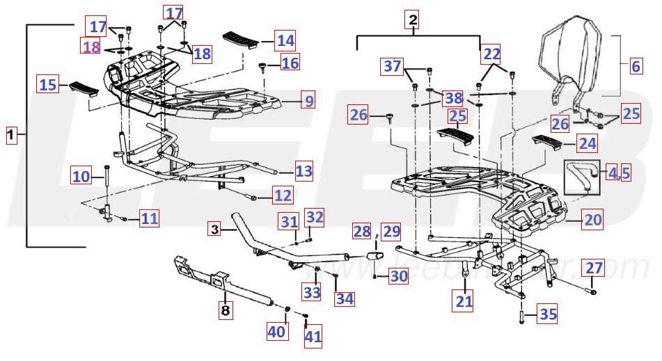 Gepäckträger vo.u. hi